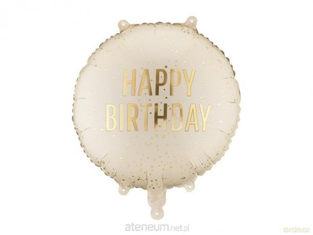 Balon foliowy pastylka Happy Birthday 35x35cm