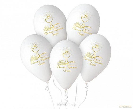 Balony premium Komunia kielich 30cm 5szt