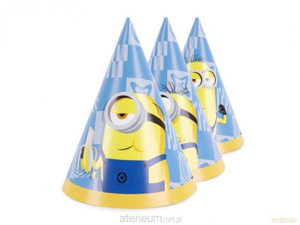 Czapeczki Minionki 16cm 6szt