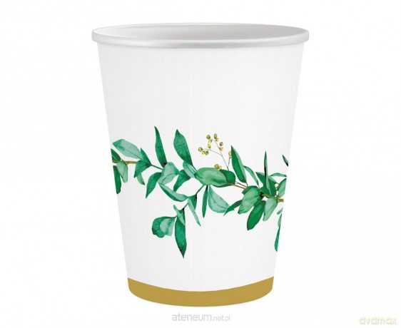 Kubeczki papierowe listki 250 ml 6szt