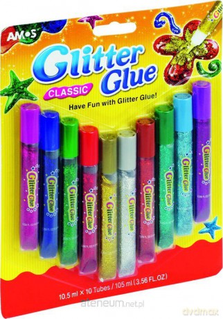 Klej Glitter Glue classic 10 kolorów blister