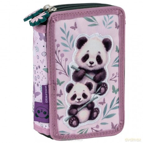 Piórnik z wyposażeniem Panda 2-komorowy
