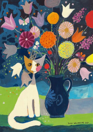 Puzzle Rosina Wachtmeister Biały kot [PUZZLE]