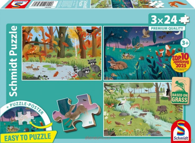 SCHMIDT 3 24 el. Leśne zwierzęta [PUZZLE]