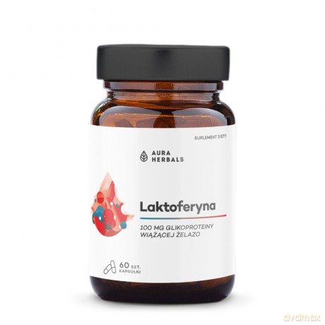 AURA HERBALS Laktoferyna 100 mg Suplement diety w kapsułkach 1op.-60 szt.