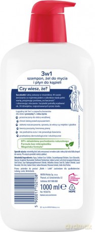 BAMBINO Dzieciaki Szampon żel do mycia i płyn do kąpieli 3w1 Surykatki 1000 ml