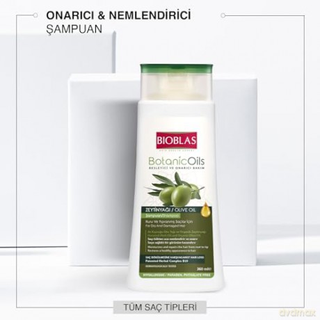 BIOBLAS Botanic Oils Szampon do włosów z oliwą z oliwek 360 ml