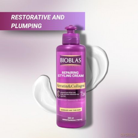 BIOBLAS Keratin&Collagen Krem do stylizacji włosów 250 ml