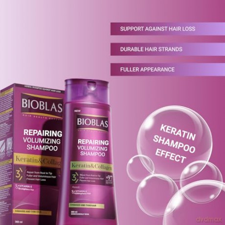 BIOBLAS Keratin&Collagen Szampon do włosów ziołowy 360 ml