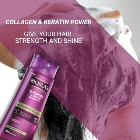 BIOBLAS Keratin&Collagen Szampon do włosów ziołowy 360 ml