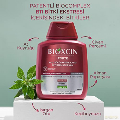 BIOXCIN Forte Zestaw szamponów do włosów ziołowych 3 x 300 ml