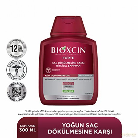 BIOXCIN Forte Zestaw szamponów do włosów ziołowych 3 x 300 ml