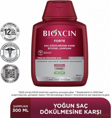 BIOXCIN Forte Zestaw szamponów do włosów ziołowych 3 x 300 ml