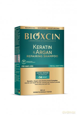 BIOXCIN Keratin&Argan Szampon do włosów regenerujący 300 ml
