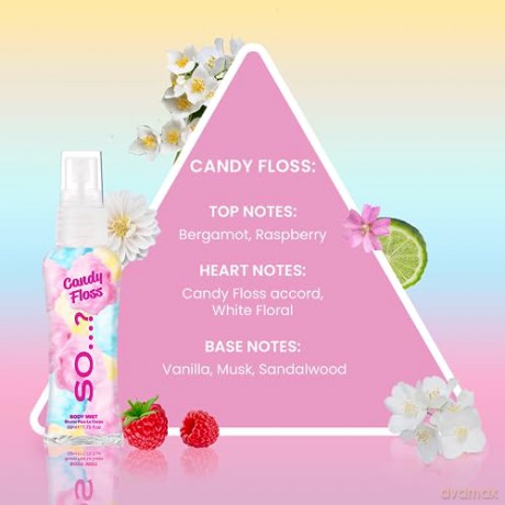 BODY MIST by So...? Zestaw Mgiełki do ciała Pink Grapefruit, Vanilla, Candy Floss, Sweet Pea 4 x 50ml