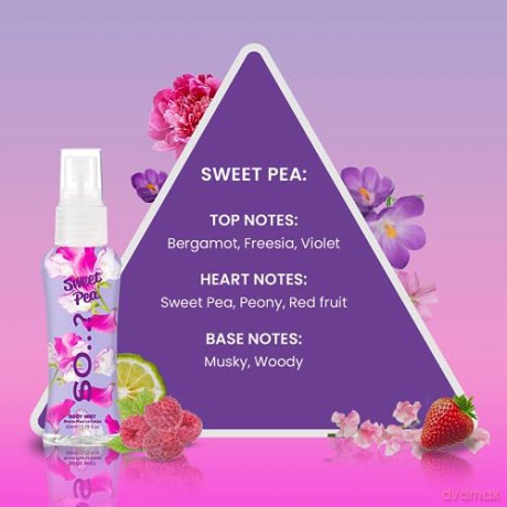 BODY MIST by So...? Zestaw Mgiełki do ciała Pink Grapefruit, Vanilla, Candy Floss, Sweet Pea 4 x 50ml