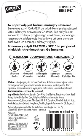 CARMEX pomadka ochronna w sztyftcie Banan