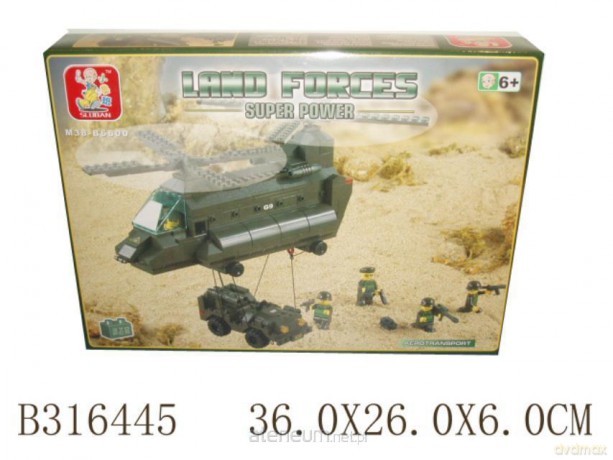 Śmigłowiec transportowy 370 elementów Land Forces [KLOCKI]