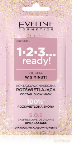 EVELINE SASZ Maseczka 8ml 123 READY Rozświetlająca