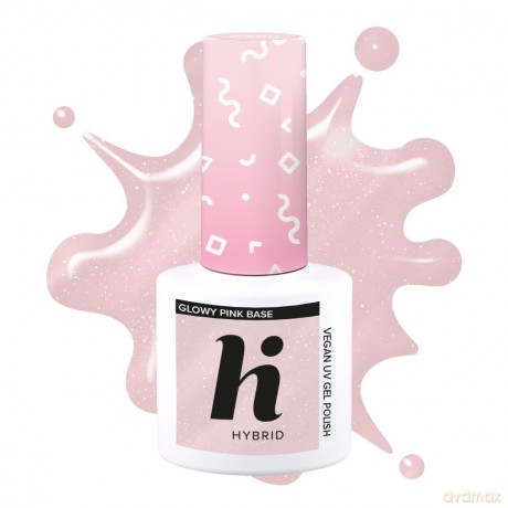 HI HYBRID Pastel Base Baza do lakieru hybrydowego Glowy Pink 5 ml