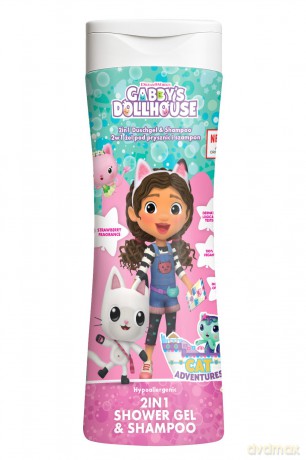 KIDS Żel p/prysznic 300ml Gabi Koci Domek Truskaw&