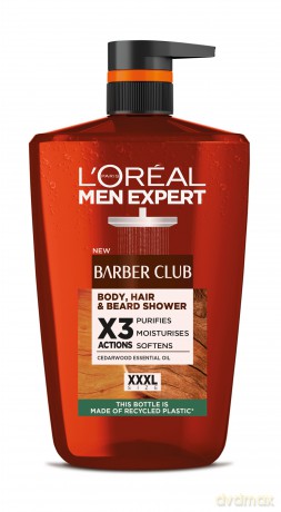 LOREAL Men Expert Barber Club Żel pod prysznic do ciała,włosów i brody 1000 ml