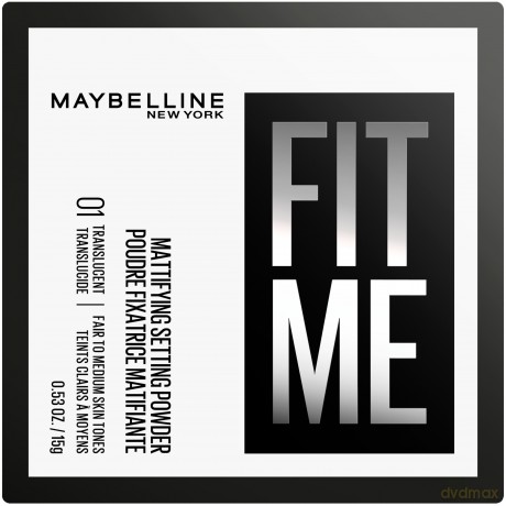 MAYBELLINE Fit Me Puder sypki matujący - 01 Translucent 15 g