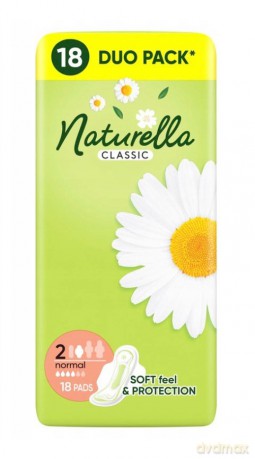 NATURELLA Classic Podpaski ze skrzydełkami - Normal (rozmiar 2) 1 op. - 18 szt.