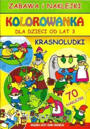 Kolorowanka dla dzieci od lat 3. Krasnoludki