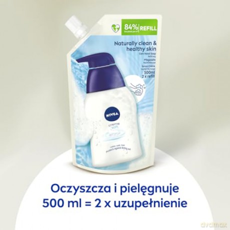 NIVEA Care Soap Pielęgnujące mydło w płynie z mleczkiem migdałowym Creme Soft - zapas 500 ml