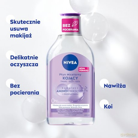 NIVEA Płyn micelarny kojący do twarzy, oczu i ust 400 ml