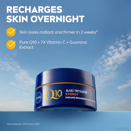 NIVEA Q10 Energy Regeneracja Przeciwzmarszczkowy krem na noc 50 ml