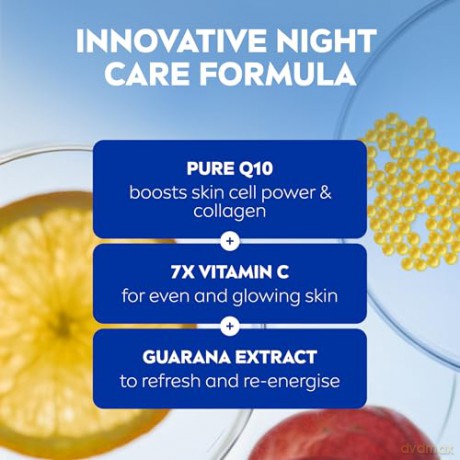 NIVEA Q10 Energy Regeneracja Przeciwzmarszczkowy krem na noc 50 ml