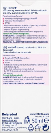NIVEA V 24H NAWILŻENIA Krem n/dzień odżywczy 81243
