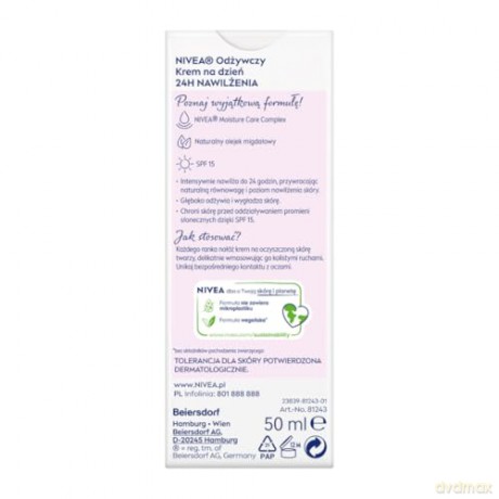 NIVEA V 24H NAWILŻENIA Krem n/dzień odżywczy 81243