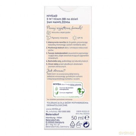 NIVEA V BB Krem 5w1 odcień jasny&
