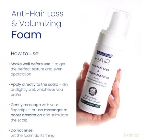 NOVACLEAR Hair Pianka p/wyp włosów i na obj. 150m&