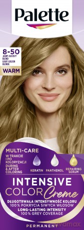 PALETTE Intens Creme Intensywna farba do włosów w kremie 8-50 Ciepły blond