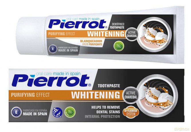 PIERROT Pasta do zębów Whitening Charcoal (czarna) 75 ml