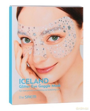 SAEM ICELAND Glitter maska w płachcie ok.oczu 10sz