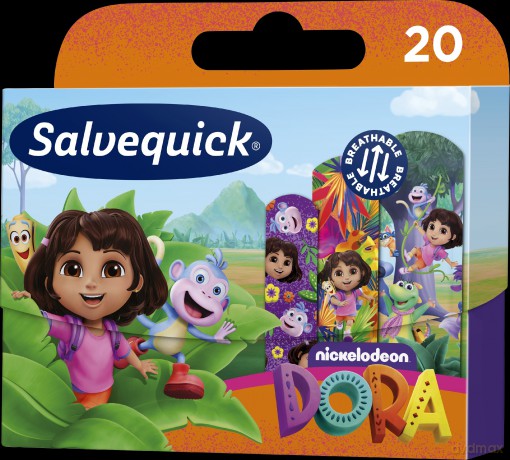 SALVEQUICK Plastry opatrunkowe dla dzieci Dora 1op.-20szt