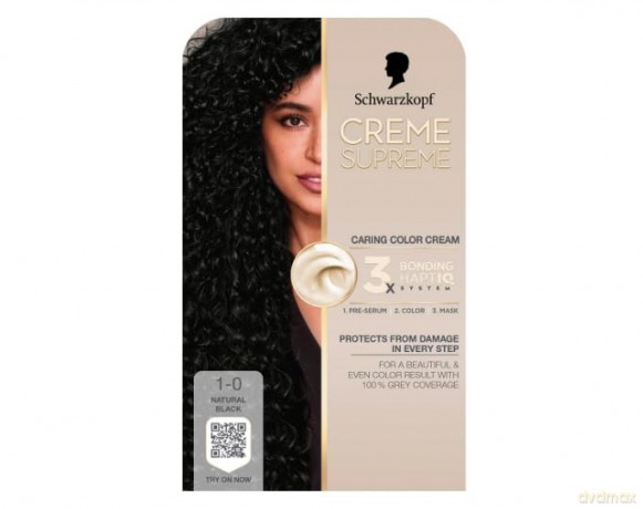 SCHWARZKOPF Creme Supreme Farba do włosów odcień 1-0 Natural Black