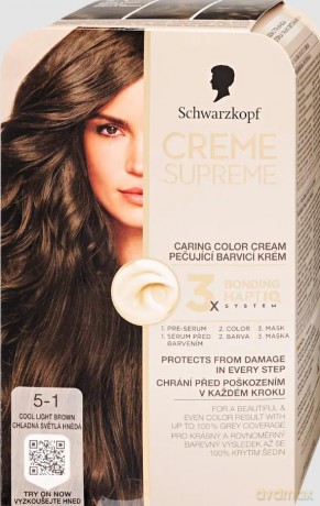 SCHWARZKOPF Creme Supreme Farba do włosów odcień 5-1 Brown