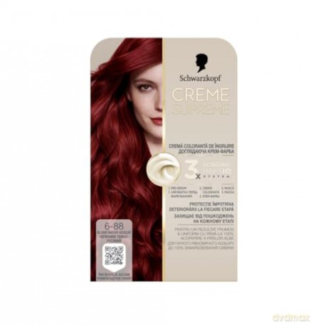 SCHWARZKOPF Creme Supreme Farba do włosów odcień 6-88 Intensive Red