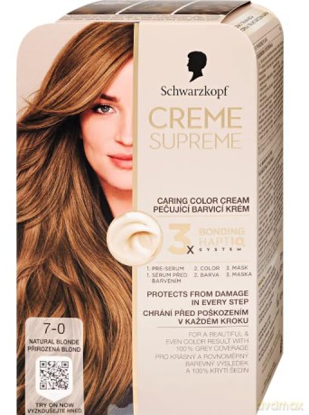 SCHWARZKOPF Creme Supreme Farba do włosów odcień 7-0 Natural Dark Blonde