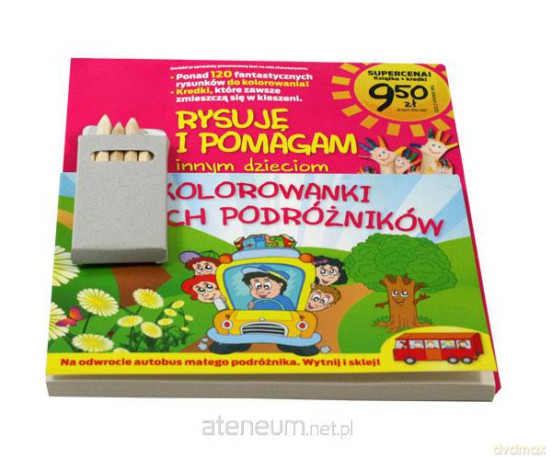 Kolorowanki małych podróżników (książka + kredki)
