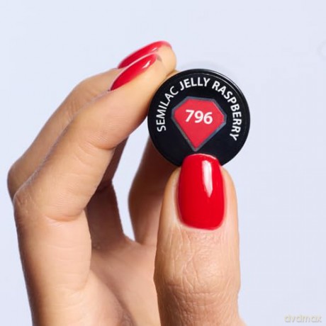 SEMILAC LAKIER 796 Jelly Raspberry Red Obsession&