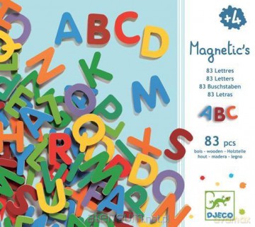 Kolorowe literki magnetyczne małe 83 szt.