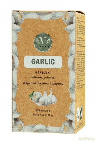 VANAN Garlic Suplement diety wspomagający układ sercowo-naczyniowy Kapsułki 60 szt.