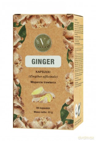 VANAN Ginger Suplement diety wspomagający odporność i trawienie Kapsułki 60 szt.